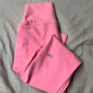 ALO yoga pink full length leggings, high waist, size M
